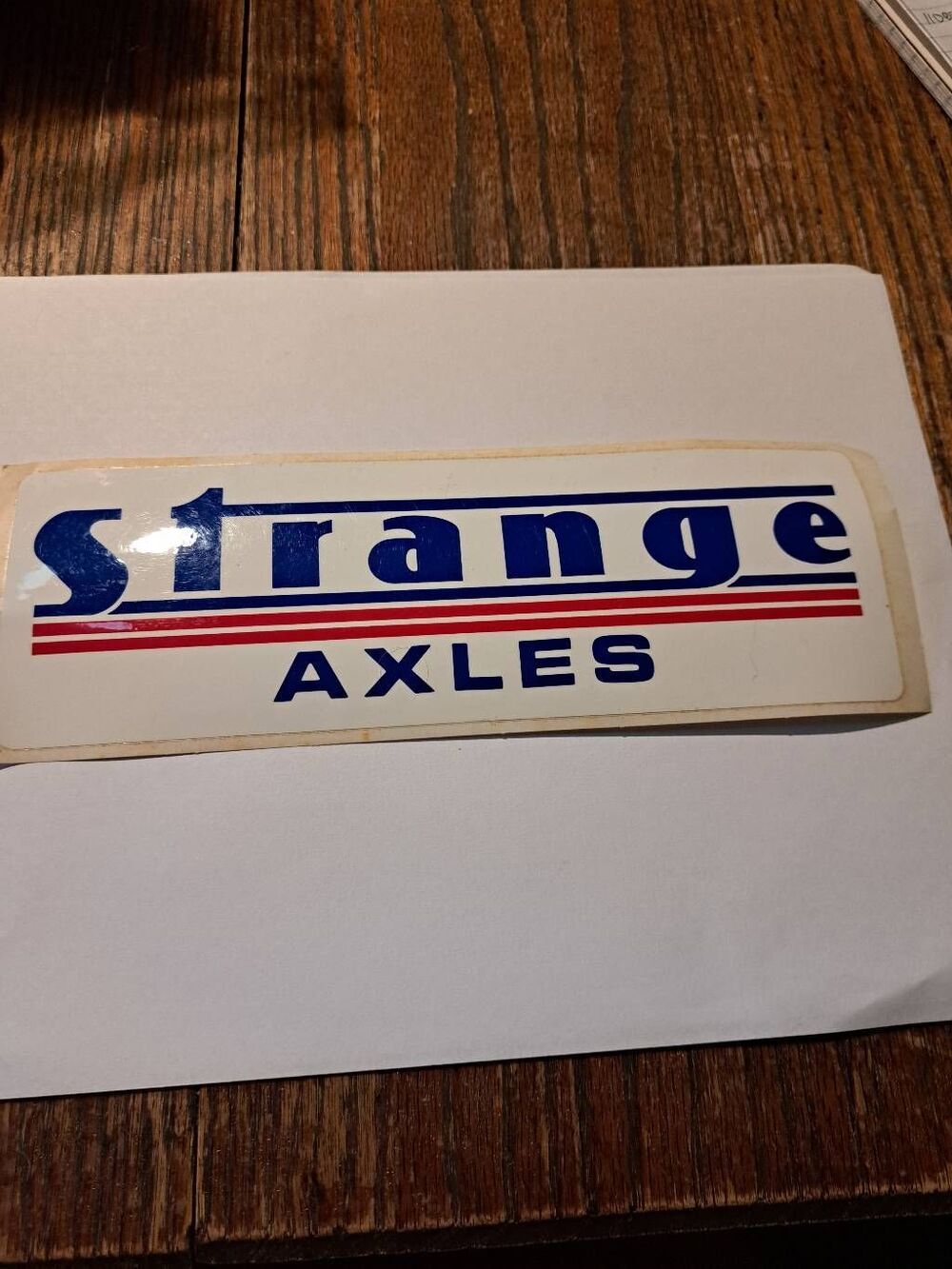 Vintage Strange Axles Sticker Decal Race Car Street Car Mechanic